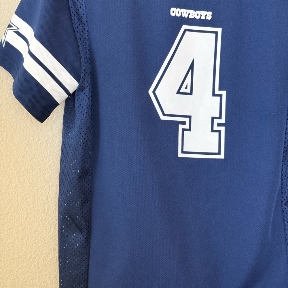Cowboys Women's Navy Jersey with White Details Dak Prescott - Picture 3 of 6